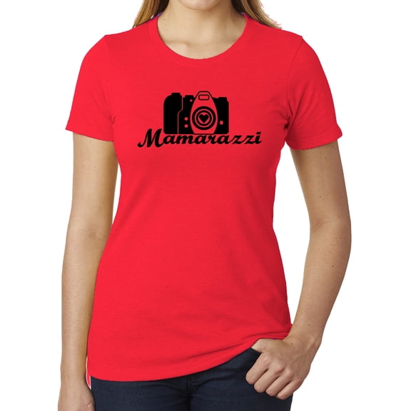Momarazzi Tee Shirt, Funny Graphic T-shirts, Ladies Tops, Gifts for Mom - Heather Red MH200WMOM S34 2XL