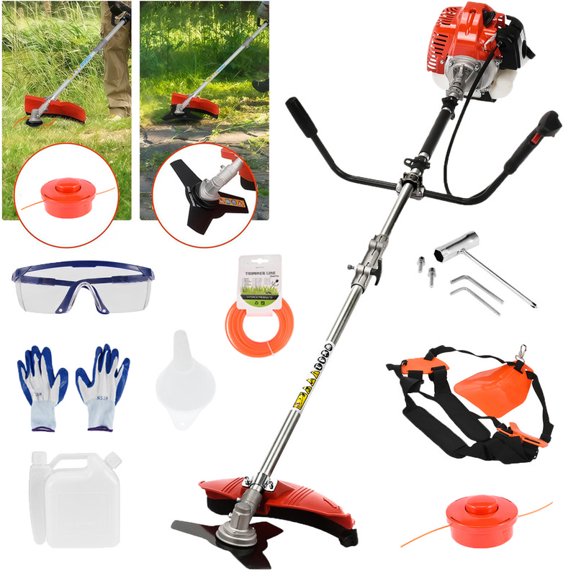 Momarys 2-In-1 52CC 2-Cycle Weed Eater, 8500RPM String Trimmer With Shoulder Strap For Lawn,Garden,Porch Surround