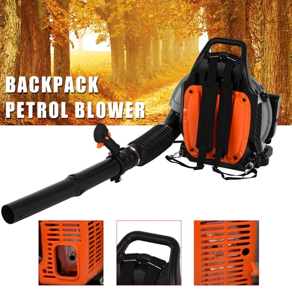 Momarys 63cc Gas-Powered Backpack Leaf Blower (70.9L21.3W17.7H) - 665CFM Airflow, 3hp/2.3KW Power, 1.7L Tank + Adjustable Tubes - All-Season for Outdoor/Engineering Cleanup