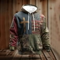 thumbnail image 1 of Momasggi Big and Tall Hoodie with Pockets for Men Casual Drawstring Long Sleeve Hooded Sweatshirts Vintage American Flag Graphic Hoodie Loose Fit Holiday Pullover Tops Army Green XS, 1 of 3