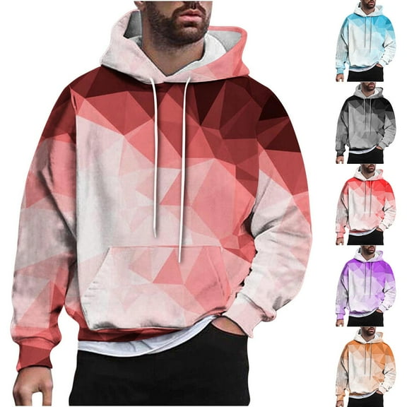Momasggi Big and Tall Hoodies for Men Trendy Graphic Pullover Tops Loose Fit Long Sleeve Drawstring Hooded Sweatshirts Fall Winter Going Out Sweatshirts with Pockets Black XL