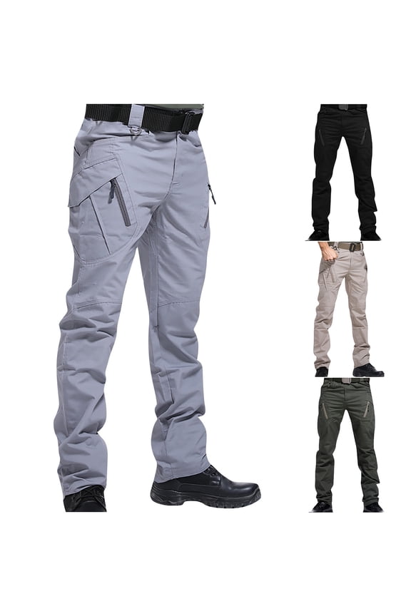 Big and Tall Tactical Waterproof Pants for Men Stretch Work Pants Relaxed Fit Ripstop Cargo Pants Outdoor Hiking Pant with Zip Pockets Green 5XL