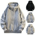 thumbnail image 1 of Momasggi Big and Tall Hoodies for Men Half Zip Pullover Tops Baggy Long Sleeve Hooded Sweatshirts Fashion Solid Color Hoodie with Pockets Gray 4XL, 1 of 9