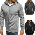thumbnail image 1 of Momasggi Big and Tall Hoodies with Zip Pockets for Men Full Zip Long Sleeve Hooded Jacket Loose Lightweight Fall Winter Sports Jackets Gray 2XL, 1 of 9