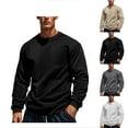 thumbnail image 1 of Momasggi Corduroy Sweatshirts for Mens Loose Casual Crewneck Long Sleeve Pullover Tops Fashion Solid Color Workout Sweatshirt with Chest Pockets White 3XL, 1 of 9