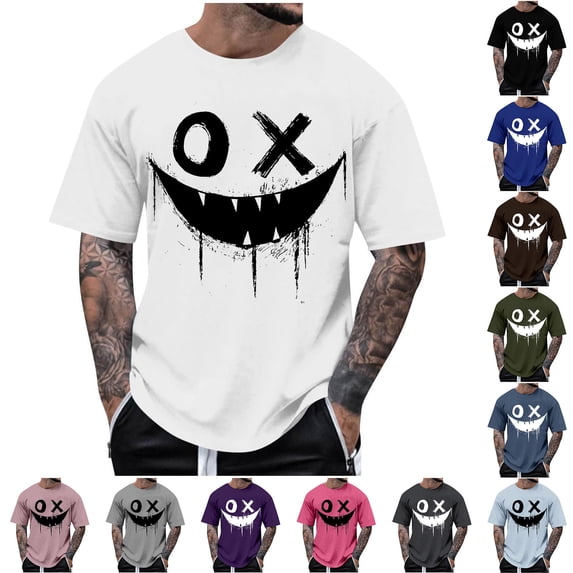 Momasggi Graphic Tees for Men Big and Tall Short Sleeve Shirts Oversized Summer Crew Neck T-Shirts Loose Casual Going Out Tops Army Green 5XL