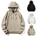 thumbnail image 1 of Momasggi Men's Big and Tall Quarter Zip Hoodies Casual Long Sleeve Drop Shoulder Sweatshirt Solid Color Drawstring Hooded Sweatshirts Fall Winter Pullover Tops with Pockets Black L, 1 of 9