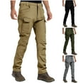 thumbnail image 1 of Momasggi Men's Big and Tall Work Pants Winter Fleece Lined Warm Tactical Pant Outdoor Waterproof Hiking Cargo Trousers with Multi Pockets Army Green M, 1 of 7