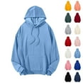 thumbnail image 1 of Momasggi Men's Big and Tall Hoodies Oversized Long Sleeve Drawstring Hooded Sweatshirts Fashion Solid Color Pullover Tops with Pockets Pink 5XL, 1 of 9