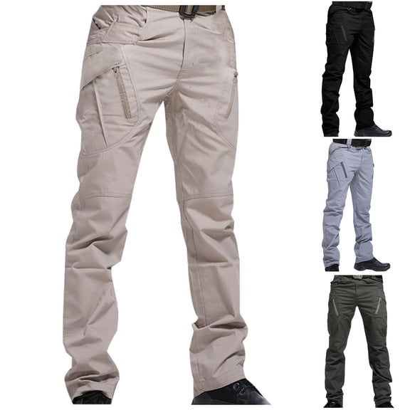 Momasggi Men's Big and Tall Tactical Pants Ripstop Cargo Pants Lightweight Outdoor Work Climbing Hiking Trousers with Multi Pockets Gray 5XL