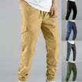 thumbnail image 1 of Momasggi Men's Casual Cargo Pants Slim Fit Outdoor Tactical Jogger Pants Workout Training Thigh Gym Trousers with Multi Pockets Black S, 1 of 9