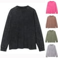 thumbnail image 1 of Momasggi Men's Crewneck Sweatshirt Vintage Oversized Distressed Washed Pullover Tops Loose Casual Fall Long Sleeve Sweatshirts Gray 2XL, 1 of 7