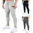thumbnail image 1 of Momasggi Mens Athletic Sweatpants with Zipper Pockets Slim FIt Workout Tapered Joggers Casual Drawstring Elastic Waist Jogging Pants Black 2XL, 1 of 7