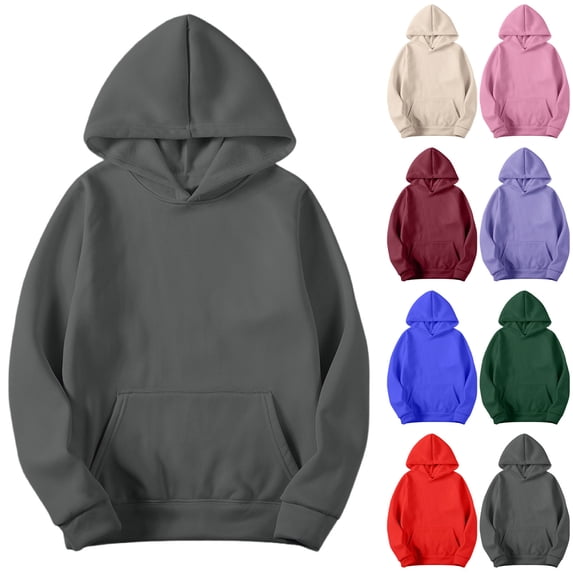 Momasggi Mens Long Sleeve Hoodies Fall Winter Fleece Pullover Tops Solid Color Basic Hooded Sweatshirt with Kangaroo Pockets Pink 3XL