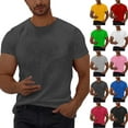 thumbnail image 1 of Momasggi Muscle T Shirts for Men Summer Short Sleeve Crew Neck Tops Solid Color Basic Tshirts Soft Lightweight Running Gym Workout Tops Wine S, 1 of 6