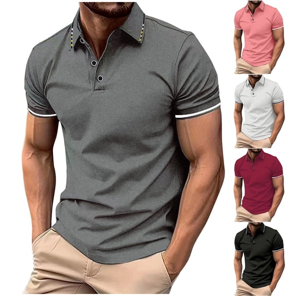 Momasggi Summer T-Shirt for Men Big and Tall Short Sleeve Crew Neck Shirt Fashion Gradient Print Tees Lightweight Summer Beach Tshirt Slim Fit Gym Workout Tops Hot Pink 4XL