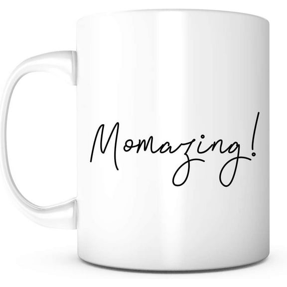 Momazing! Happy Mother‘s Day Mug Ideas Funny Coffee Mug Quotes Sayings for Mom/Mother in Law Birthday Present from Son/Daughter Ceramic 11oz Tea Mug Mom Mug