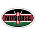 thumbnail image 1 of Mombasa Kenya Flag Oval Decal Vinyl Bumper Sticker 3x5 inches, 1 of 3
