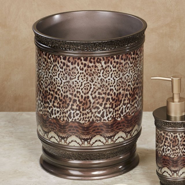 Mombasa Safari Animal Print Bath Bathroom Wastebasket