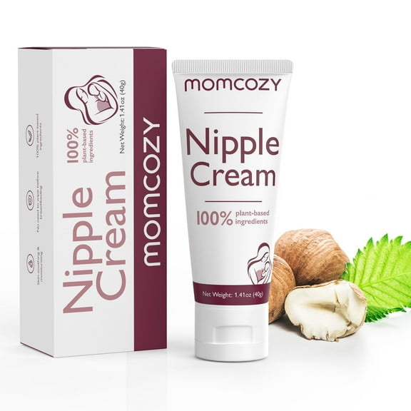 Momcozy 100% Natural Nipple Cream 1.41oz, Vegan Lanolin-Free Nipple Butter for Breastfeeding, Used with S12 Pro M5 Breast Pumps, Breastfeeding Essentials