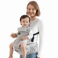 thumbnail image 1 of Momcozy Baby Carrier with Hip Seat, 2-in-1 Detachable Hip Seat Carrier for Toddlers up to 44lbs, Forward-Facing Carry for Active Babies Fits Waist Sizes up to 47 Inches, Gray, 1 of 6