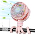 thumbnail image 1 of Momcozy 8000mAh Portable Stroller Fan, 27H Ultra-long Battery Life Detachable 4 Speed 360°Rotate LED Night Light with 2 Modes, USB Rechargeable Handheld Cooling Fan for Travel/Car Seat/Bedroom, 1 of 8