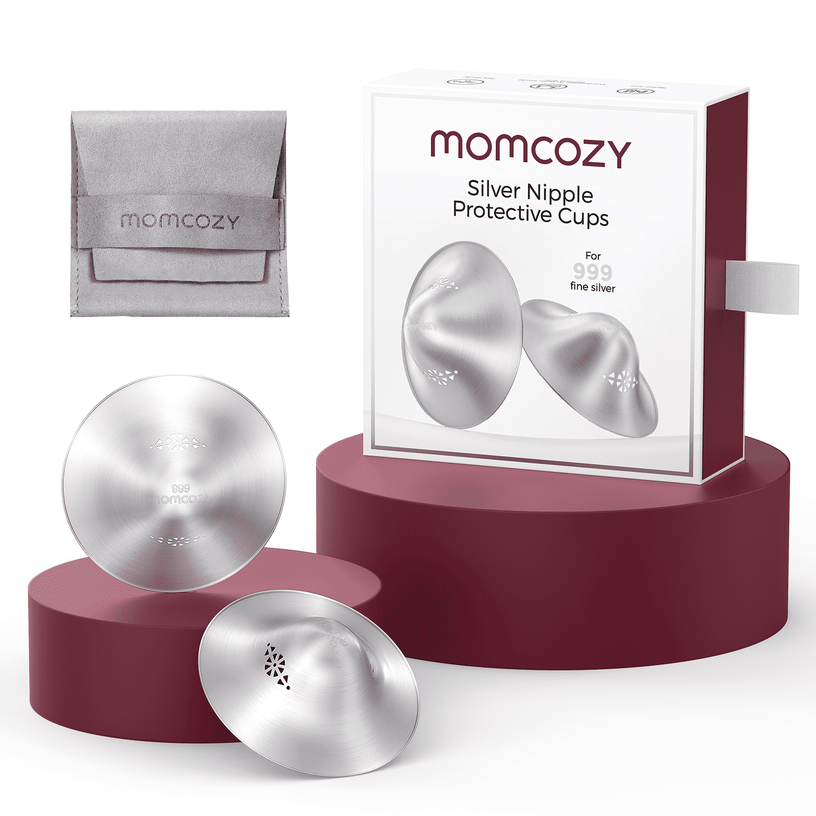Momcozy 999 Silver Nursing Cups, 999 Silver Nipple Shield for