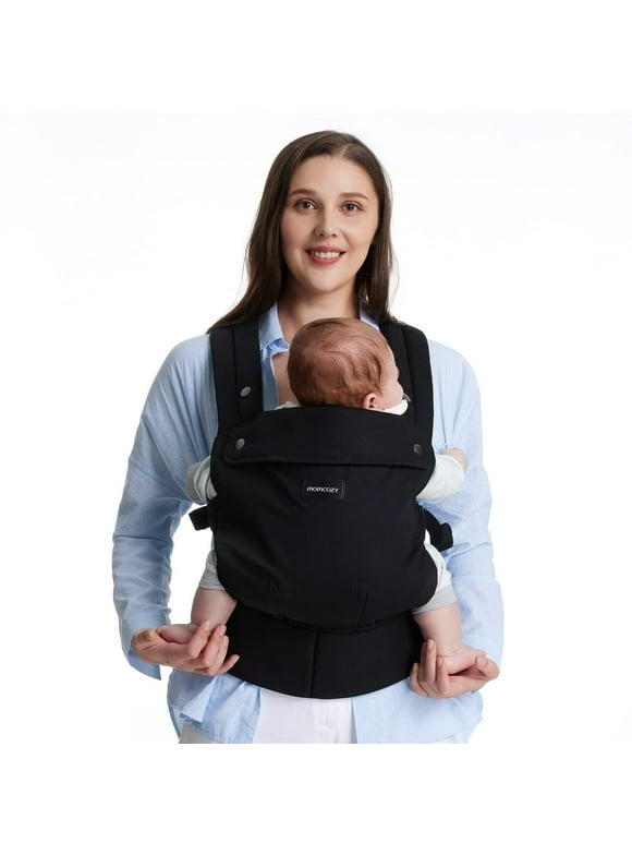 Momcozy Baby Carrier Newborn to Toddler - Ergonomic, Cozy and Lightweight Infant Carrier for 7-44lbs, Effortless to Put On, Ideal for Hands-Free Parenting, Enhanced Lumbar Support