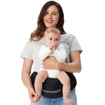 Momcozy Baby Hip Seat Carrier with Adjustable Waistband 3D Belly Protector EVA Massage Board M Size