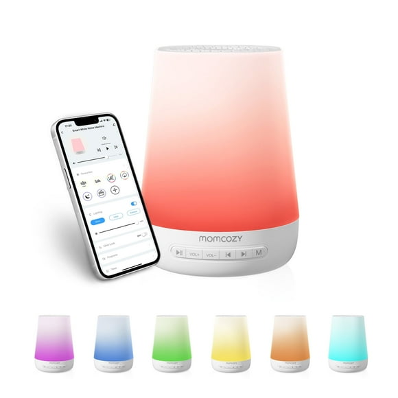 Momcozy Baby Sound Machine with Nightlight and Timer for Babies, White