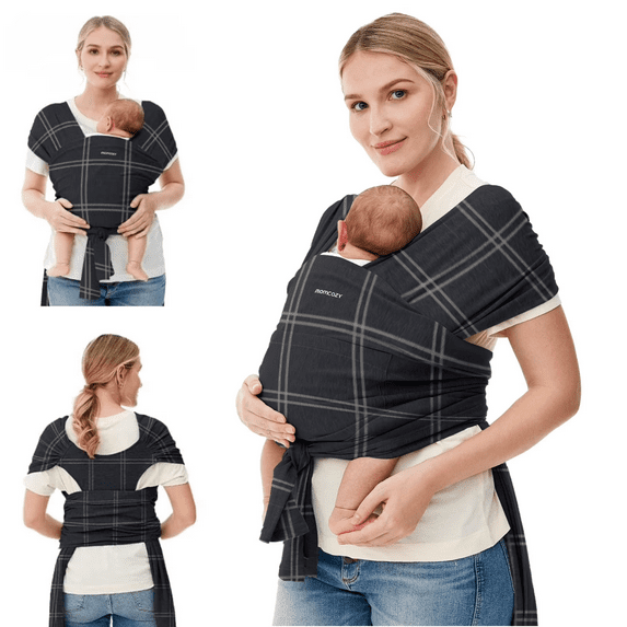 Momcozy Baby Wrap, Baby Carrier, Easy to Wear, Hands-Free, Adjustable for Newborn to Toddler, 8-35 lbs