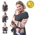 thumbnail image 1 of Momcozy Baby Wrap Carrier, Easy to Wear Infant Carrier Slings, Lightweight Adjustable Hands Free Baby Sling, for Newborn to Toddler 8-35 lbs, 1 of 11