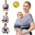thumbnail image 1 of Momcozy Baby Wrap Carrier, Easy to Wear Infant Carrier Slings, Lightweight Adjustable Hands Free Baby Sling, for Newborn to Toddler 8-35 lbs, 1 of 10