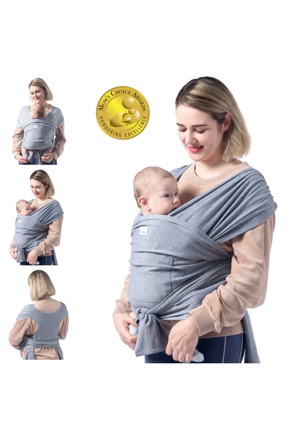Baby Wrap Carrier, Easy to Wear Infant Carrier Slings, Lightweight Adjustable Hands Free Baby Sling, for Newborn to Toddler 8-35 lbs