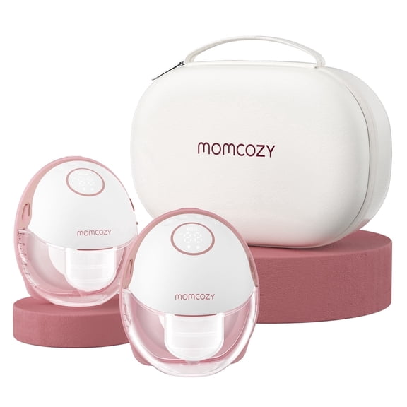 Momcozy Breast Pump Hands-Free Mobile Style M6, Wearable Breastfeeding Pump Ideal Rhythm for More Milk, DoubleFit Flange More Fit & Discreet with 3 Modes & 9 Levels, 24mm