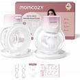 thumbnail image 1 of Momcozy Breast Pump S12 Pro Quick, Hands-Free Wearable & Wireless Pump, with DoubleFit Hybrid Flange, 3 Modes & 9 Levels Electric Pump Portable, Smart Display, 24mm Flange, 2 Count, Cozy Pink, 1 of 8