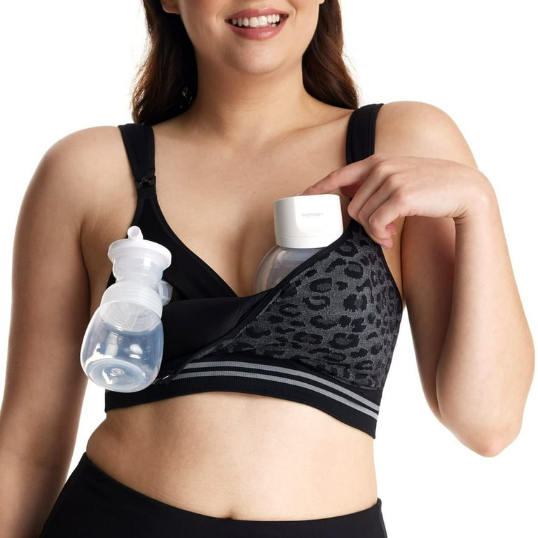 Pumping Bra for Breastfeeding Supportive Workout Racerback Nursing &  Maternity Bra Wirefree Yoga Sport Bra
