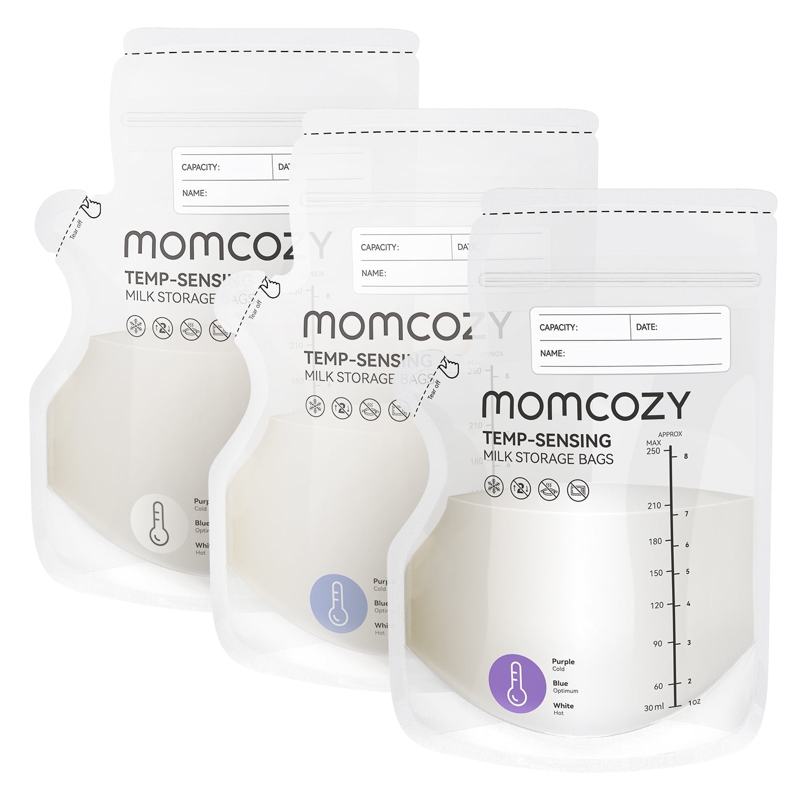Walmart Coupons of Momcozy Breastmilk Storage Bag, 8Oz Temp-Sensing Color Change Milk Bag for Breastfeeding HSA/FSA Eligible
