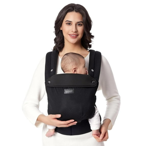 Momcozy Breathable Mesh Baby Carrier, Ergonomic and Lightweight Infant Carrier for 7-44lbs with Enhanced Lumbar Support, All Day Comfort for Hands-Free Parenting