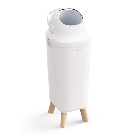 Momcozy Diaper Pail with Patented Triple-Seal Odor Control, Wide Opening, Ergonomic Height, Large Capacity with Viewing Window, Childproof Lock, Fits Standard Trash Bags