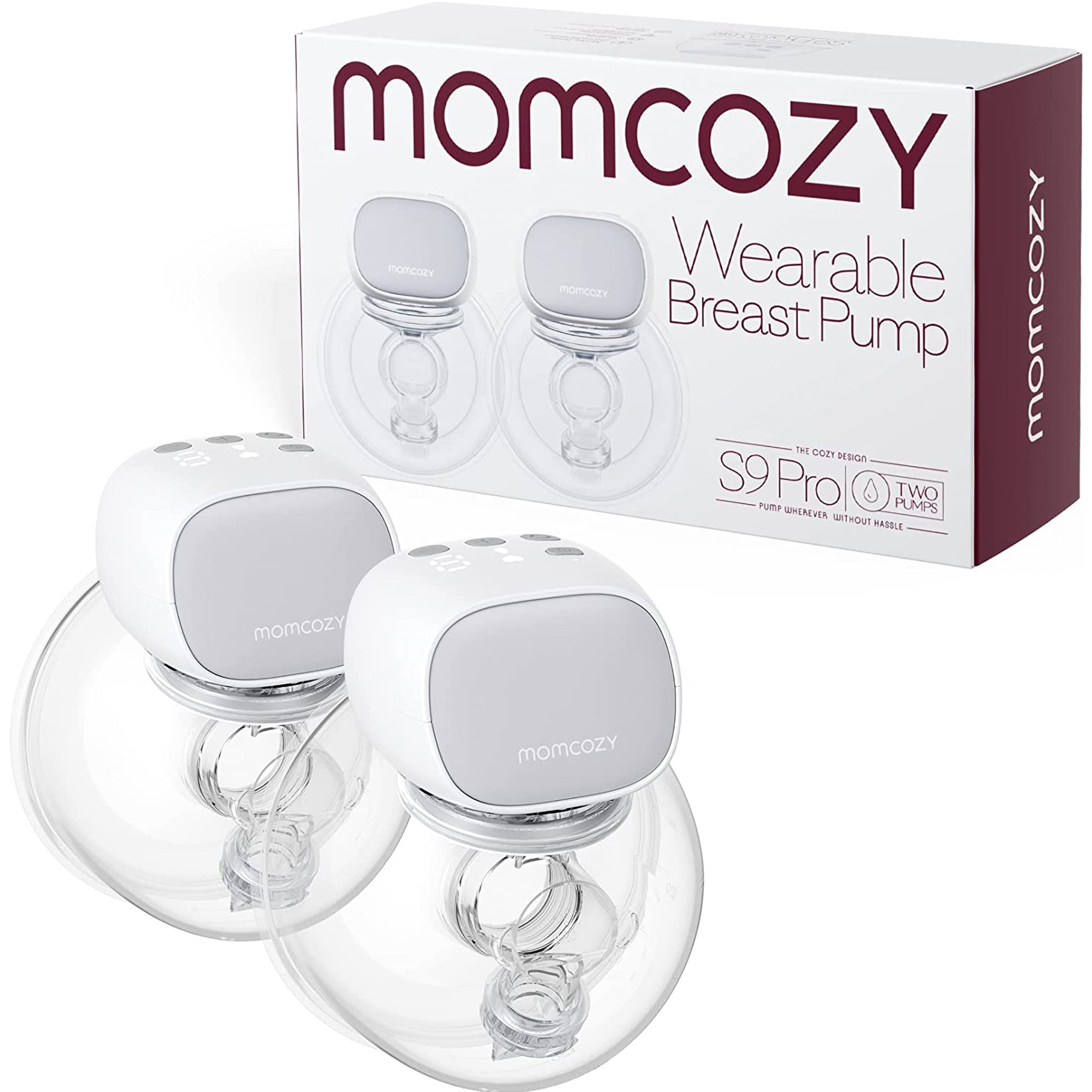 Momcozy Double Wearable Breast Pumps S9, Portable Electric Breast Pump 24mm  Grey 