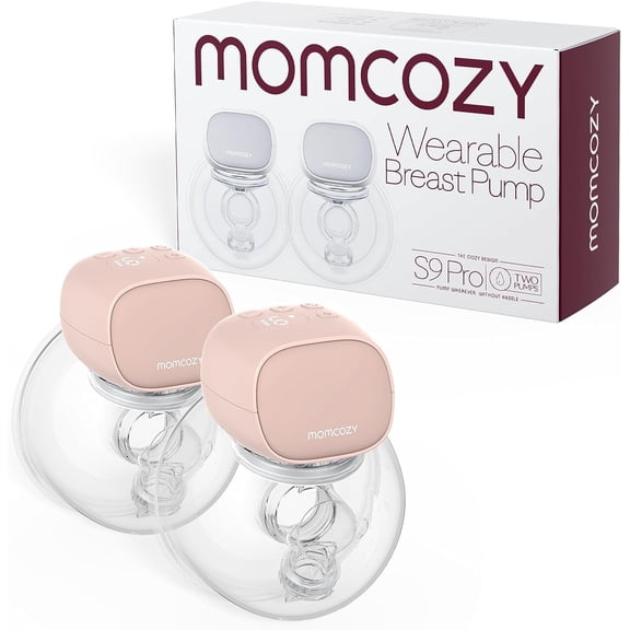 Momcozy Double Wearable Breast Pump S9 Pro, Mom Cozy Free Hands Breast Pump 24mm Pink