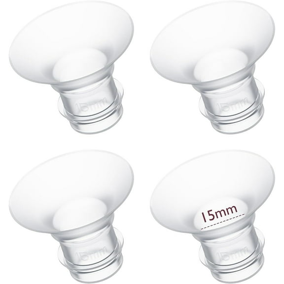 Momcozy Flange Insert 15/17/19/21mm Compatible with 24mm Flange/Shield of Most Pumps, Insert for Momcozy/Medela/Elvie/Spectra, Bellababy/TSRETE/Willow Breast Pump Replacement Accessories, 4PCS