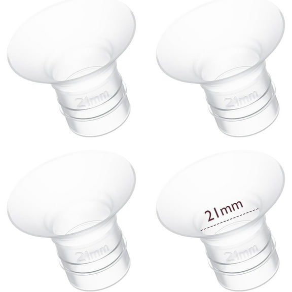 Momcozy Flange Insert 21mm Compatible with 24mm Flange/Shield of Most Pumps, Insert for Momcozy/Medela/Elvie/Spectra, Bellababy/TSRETE/Willow Breast Pump Replacement Accessories, 4Pcs