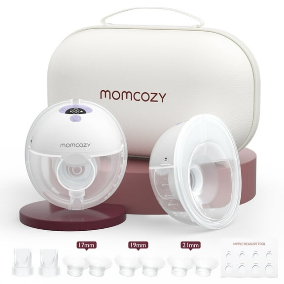Momcozy M5 Hands Free Breast Pump Wearable, Electric Breast Pump Portable Purple, 2 Count