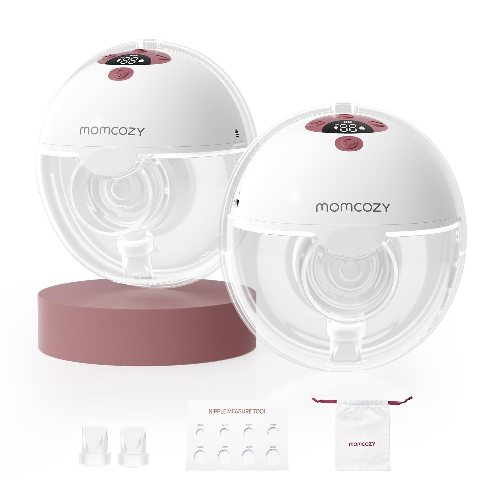Momcozy M5 Lite Wearable Breast Pump - Electric, Hands-Free, DoubleFit Flange, 3 Modes & 9 Levels, 24mm, 2-Pack