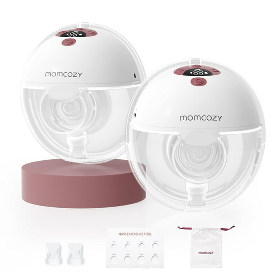 Momcozy M5 Lite Wearable Breast Pump - Electric, Hands-Free, DoubleFit Flange, 3 Modes & 9 Levels, 24mm, 2-Pack