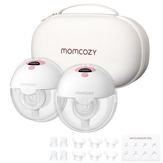 Momcozy M5 Pinky Breast Pump Hands Free, Electric 24mm Pink 2 Pack
