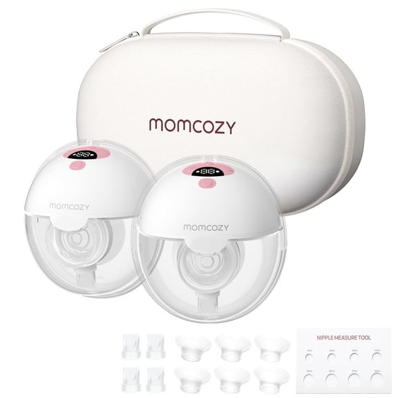 Momcozy M5 Pinky Breast Pump Hands Free, Electric 24mm Pink 2 Pack