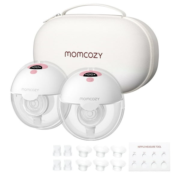 Momcozy M5 Pinky Breast Pump Hands Free, Electric 24mm Pink 2 Pack